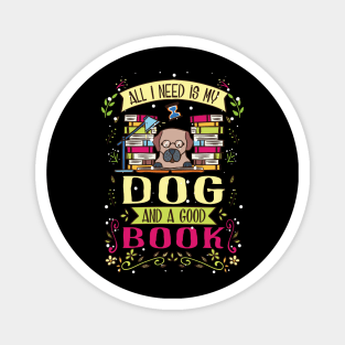 Book Lovers T Shirt library dog gift Magnet